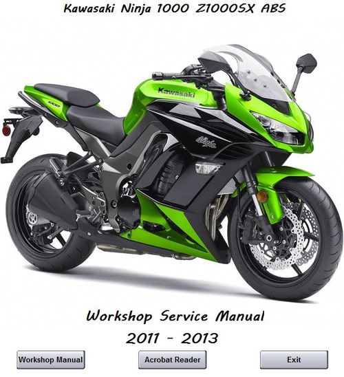 Product picture Kawasaki Ninja 1000 Z1000SX  2011 - 2013 Workshop Manual