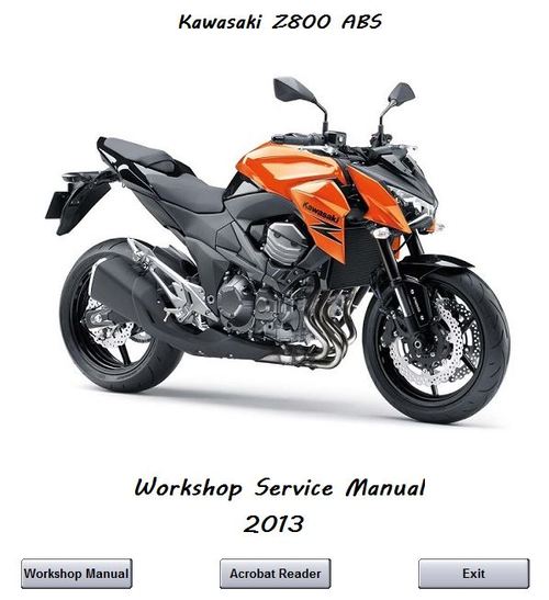 Product picture Kawasaki Z800 ABS Workshop Manual 2013