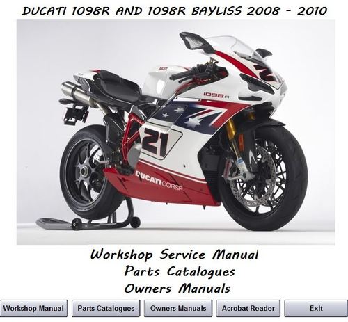 Product picture Ducati 1098R & 1098R Bayliss Workshop Service Manual