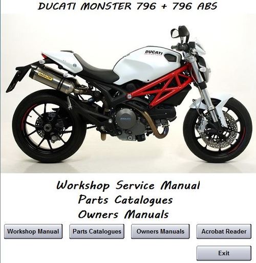 Product picture Ducati monster 796 + 796 ABS Workshop Service Manual
